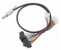 Кабель SFF-8088 → 4x SFF-8482 SAS 15-Pin Molex, 100 см