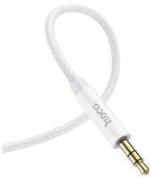 Кабель HOCO UPA19 Lightning (iPhone, iPad, AirPods) на Jack-3.5mm (TRS, male) AUX, 1 метр белый, для Автомобильной стереосистемы, Телефона, Колонки