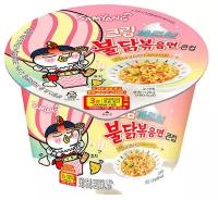 Лапша быстрого приготовления Samyang с острой курицей-карбонара Big Bowl, 120 г