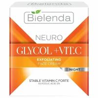 Крем-корректор для лица Bielenda "Neuro Line", Glicol & Vit C, Отшелушивающий, ночной, 50 мл