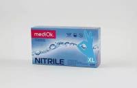 Перчатки медицинские MediOk NITRILE, 100, XL, Нитрил, голубой