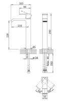 Смеситель для накладной раковины CEZARES PORTA-LC-BIO