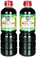 Соевый соус Kikkoman с пониженным содержанием соли, натурального брожения, 750мл. (2 штуки в наборе), Япония