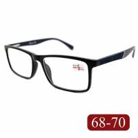 Готовые очки РЦ 68-70 для зрения-чтения (+2.50) RALPH 0682 C2, без футляра, цвет черный, заушник синий, линзы пластик, РЦ 68-70
