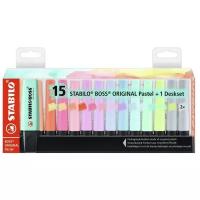 Набор текстовыделителей Stabilo BOSS ORIGINAL Pastel набор 15цвет 7015-02-5