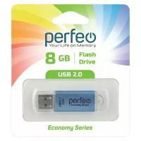 USB флешка Perfeo 8GB E01 Blue ES