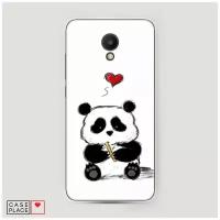 Силиконовый чехол "Панда с сердечком 4" на Meizu M6S / Мейзу М6С