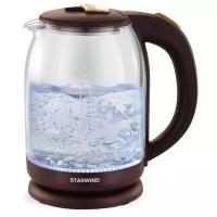 Чайник электрический StarWind SKG1052, 1500Вт, темно-коричневый и бронзовый