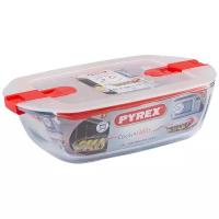 Блюдо прямоугольное с крышкой Pyrex Cook&Heat 23X15см 1.1л,PYREX