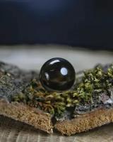 Оберег из натурального камня Раухтопаз, наделяет энергией и могуществом, шар, диаметр 16-18 мм