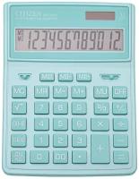 Калькулятор настольный CITIZEN SDC-444GNE (204х155 мм), 12 разрядов, двойное питание, бирюзовый
