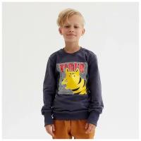 Свитшот для мальчика MINAKU: Casual Collection KIDS цвет графит, рост 128