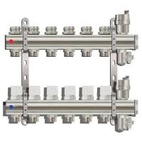 Коллекторная группа Tim KB006 для радиаторного отопления 1", 6 выходов 3/4"