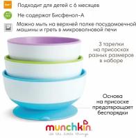 Munchkin набор детских тарелок на присосках Stay Put™ 3шт. 6+