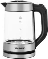 Чайник STARWIND SKG3081 черный/серебристый стекло