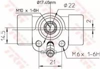 Цилиндр Тормозной Audi 100/80/Vw Caddy/G2/Passat/Polo/Seat Toledo 77-01 TRW арт. BWC107