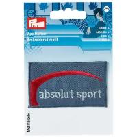 Аппликация джинсовый ярлык "Absolut Sport" 4х7 см PRYM 925617