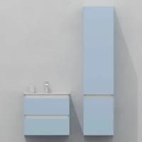 Комплект мебели для ванной, пенал (правый) + тумба без раковины, влагостойкий, матовая эмаль + лак, серия Сдпрестиж