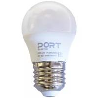 Лампа светодиодная LED матовая Port, E27, G45, 5 Вт, 3000 К, теплый свет