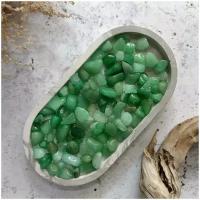 Галтованный натуральный камень Авантюрин зеленый. Упаковка 100 гр, фракция 10*15 мм