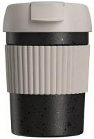 Термостакан-непроливайка Kisskissfish Rainbow Vacuum Coffee Tumbler Mini, S-U35C-179, (чёрный, серый), 360 мл