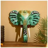 Панно настенное "Голова слона" албезия 40х12х40 см 7720706