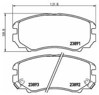 Комплект тормозных колодок Hella 8DB 355 029-061