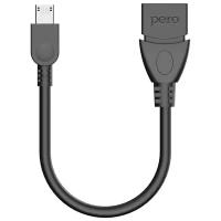 Адаптер PERO AD03 OTG MICRO USB CABLE TO USB, черный