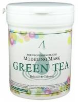 Anskin Альгинатная маска для лица Green Tea Modeling Mask, для чувствительной, проблемной, тусклой и сухой кожи, 25 гр