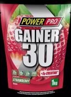 Гейнер Power Pro Gainer 30, 1000 г, клубника