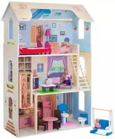 PAREMO Кукольный домик «Грация» (16 предметов мебели, лестница, лифт, качели)