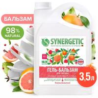 Гель-бальзам для мытья посуды SYNERGETIC "Розовый грейпфрут и специи", 3,5 л