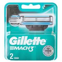 Gillette Сменные кассеты Gillette Mach3, 3 лезвия, 2 шт