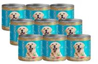 Dog Lunch консервы для собак Говядина с сердцем и печенью в соусе 750г х9шт