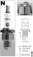 Свеча "Brisk" Газ (402 Дв) "Silver" Ag (З. 0,55 Мм) BRISK арт. NR15S