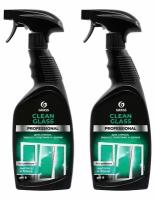 Grass Очиститель для стекол и зеркал Clean Glass, 600 мл, 2 шт