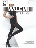 Колготки Malemi Micro Velour, 70 ден, nero, 2 размер, черный, микрофибра