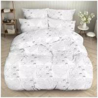 Комплект постельного белья RoomTex 2 спальный с европростыней из бязи 9067