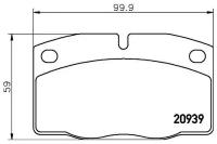 Дисковые тормозные колодки передние TRIALLI PF 4311 (4 шт.)