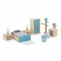 Viga Toys Деревянная мебель для кукол PolarB Спальня в коробке 44035