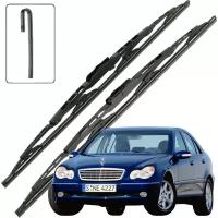 Дворники Mercedes-Benz C-Class (2) W203 Мерседес С-класс седан 2000 2001 2002 2003 2004 Щетки стеклоочистителя каркасные для автомобиля 600-550 2шт