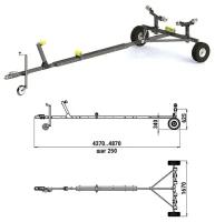 Трейлер для транспортировки легких катеров (чер.мет.)