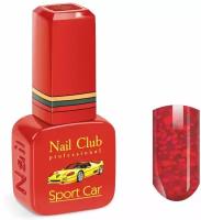 Nail Club professional Эмалевый красный гель-лак для ногтей, цвет прозрачный с красным оттенком и шиммером 1951 Ferrari America, 13 мл