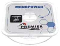 Леска PREMIER fishing MONOPOWER ICE 0,10 мм, 30 м Clear Nylon