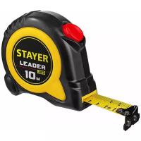 STAYER Leader, 10 м х 25 мм, рулетка с автостопом, Professional (3402-10-25)