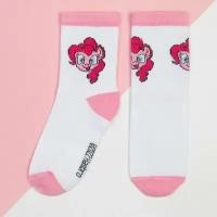 Носки для девочки Пинки Пай, My Little Pony, 18-20 см, цвет белый