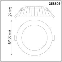 Встраиваемый светодиодный светильник NOVOTECH GESSO 358806