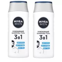 Гель-шампунь для душа Nivea Men Освежающий 3 в 1