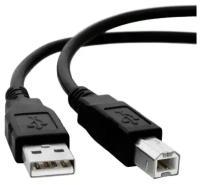 Высокоскоростной кабель USB 2.0 A (AM) - USB B (BM) 5 метров, для принтера / сканера, черный