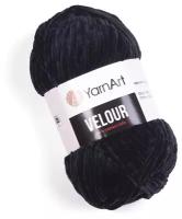 Пряжа YarnArt Velour черный (842), 100% микрополиэстер, 170м, 100г, 1шт